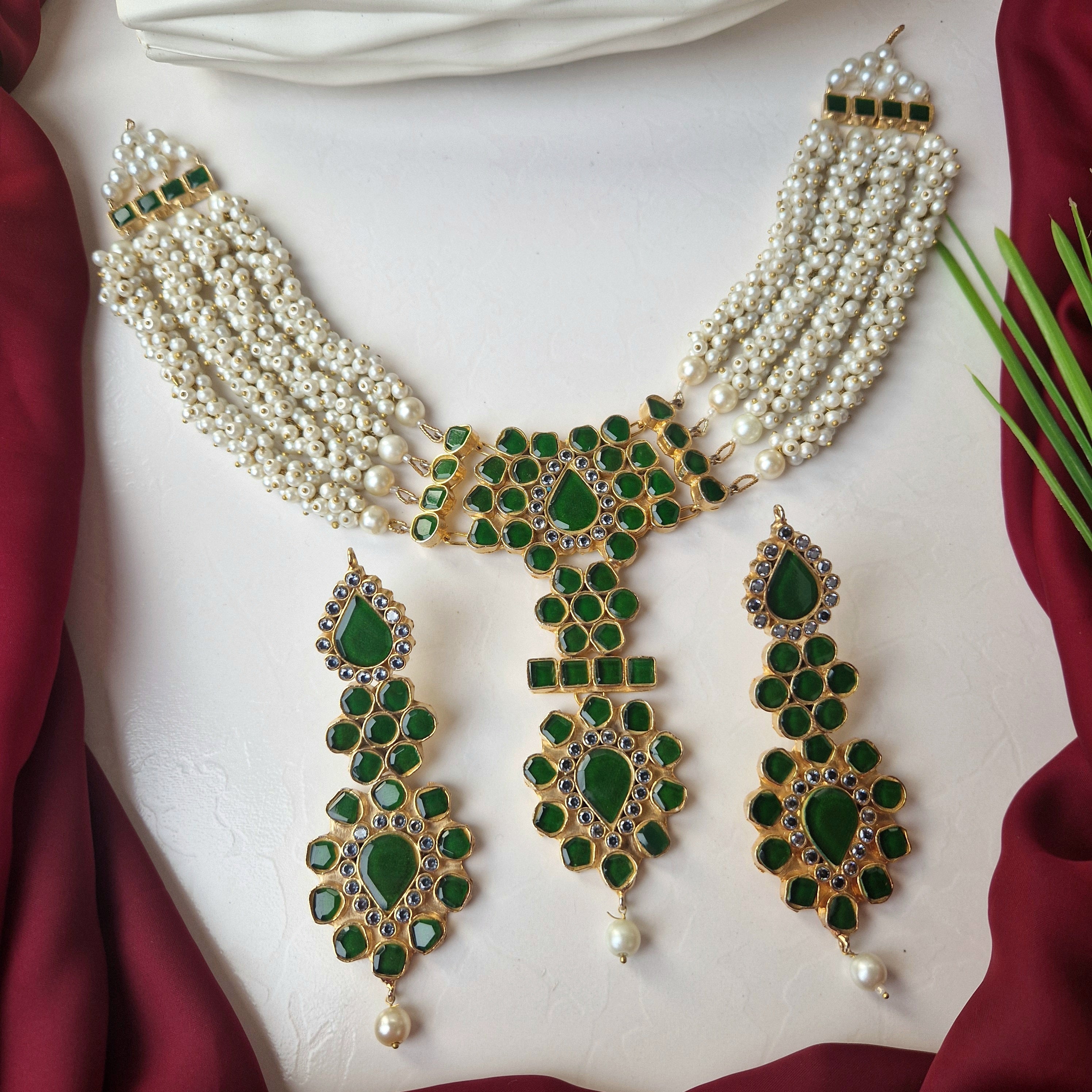 Celestial Dream Green Bridal Set