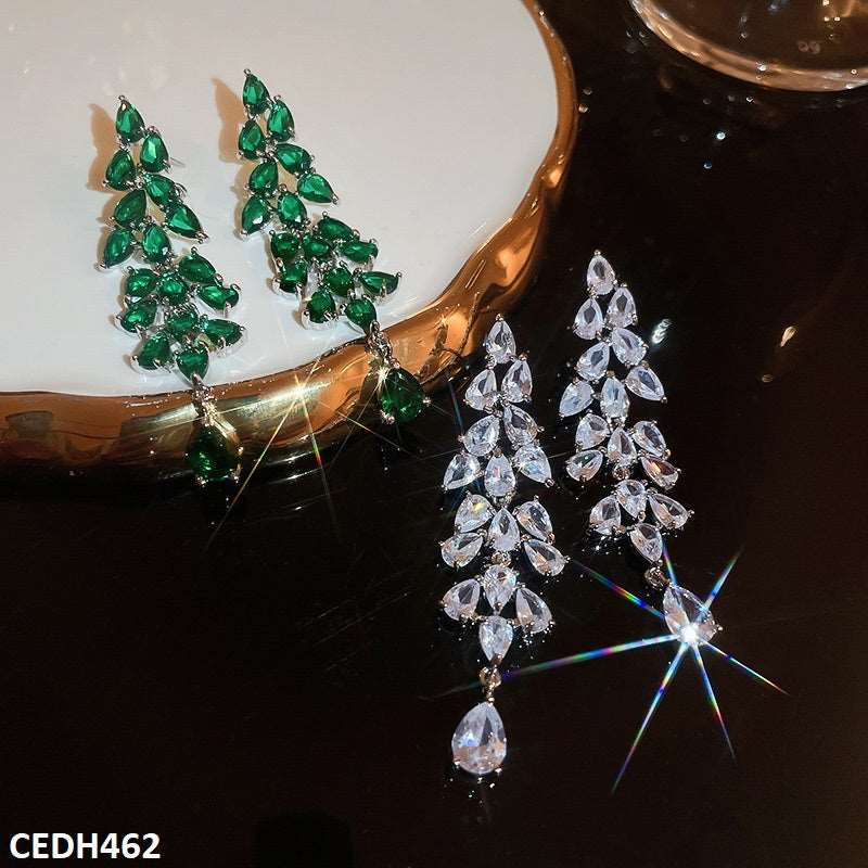 CEDH462 SIQ Tear Drop Earrings Pair - CEDH