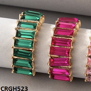 CRGH523 YYE Baguette Layered 7 Size Ring - CRGH