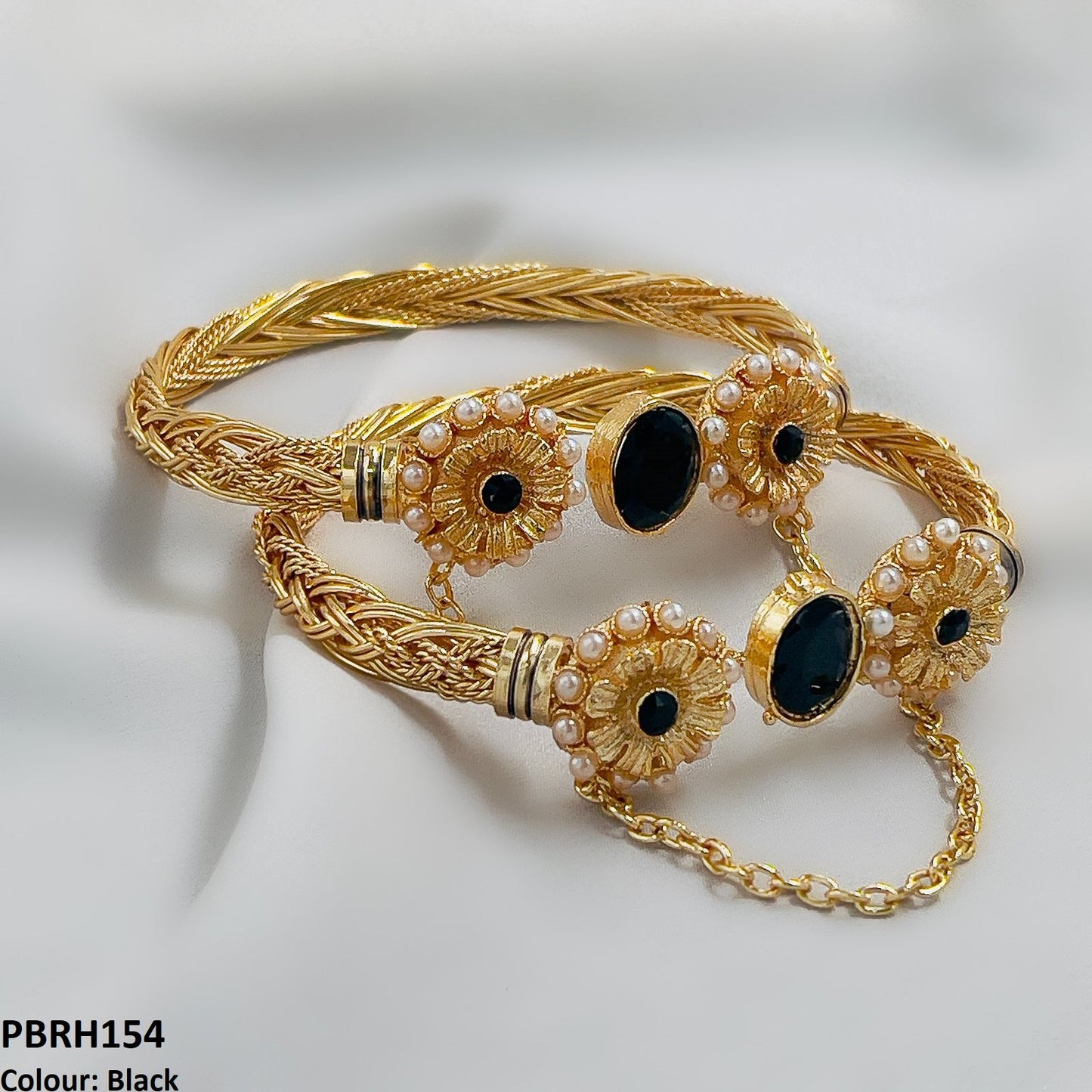 PBRH154 MZM Oval Flower Bracelet Adjustable - PBRH