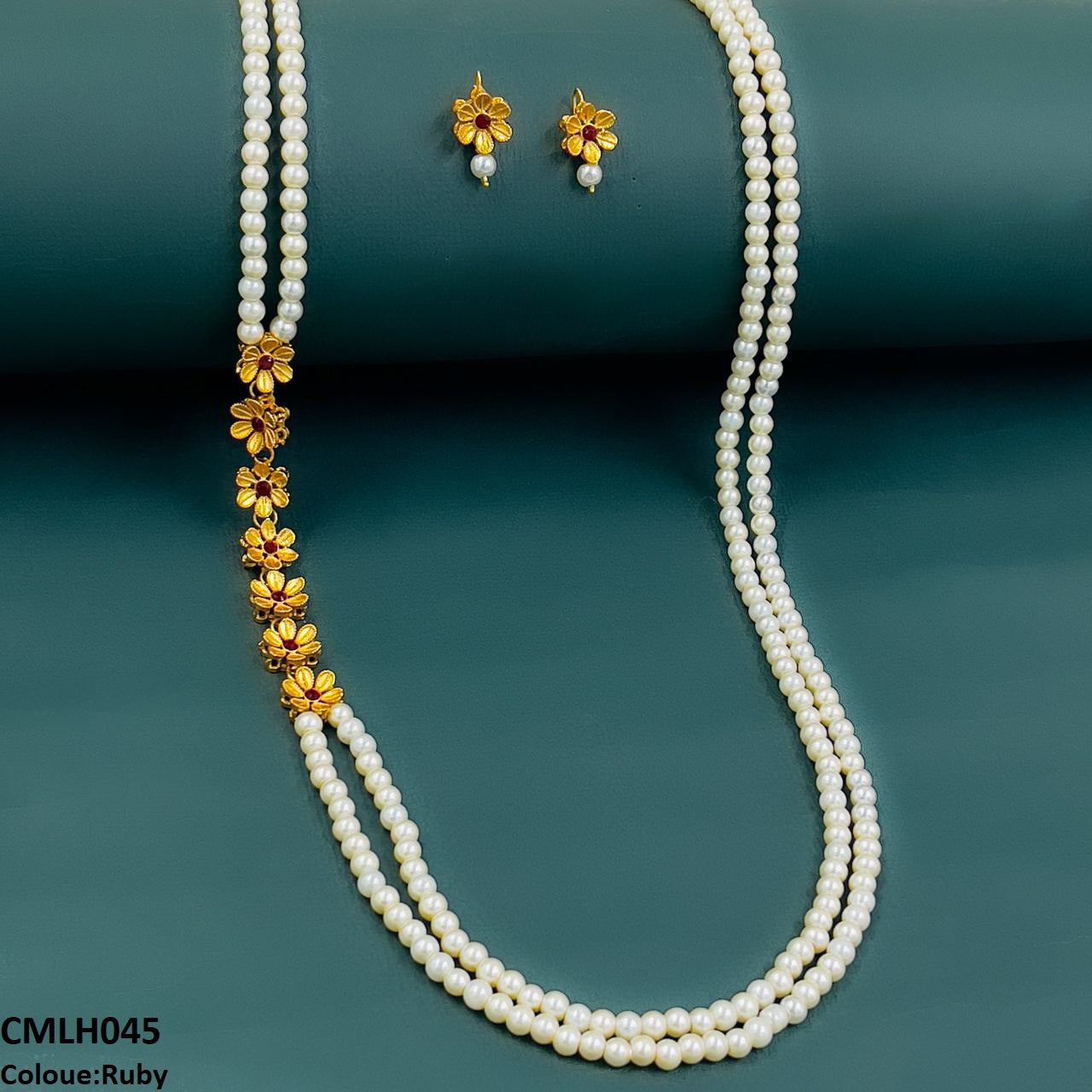 CMLH045 FRN Flower Pearl Mala- CMLH