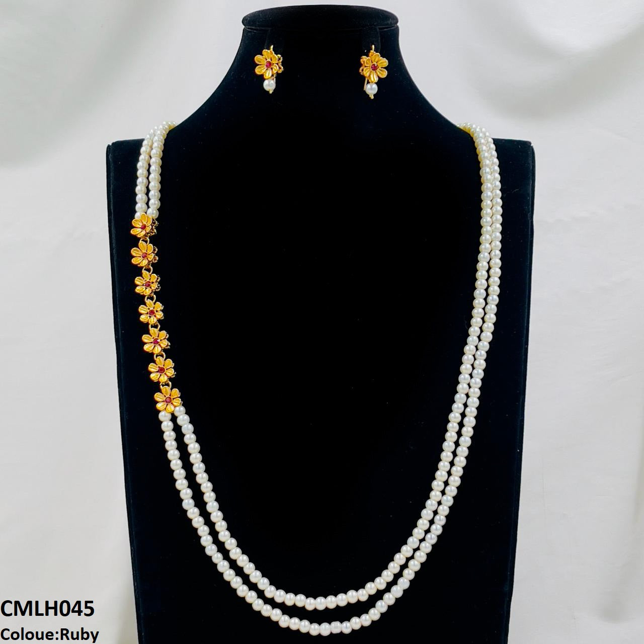 CMLH045 FRN Flower Pearl Mala- CMLH