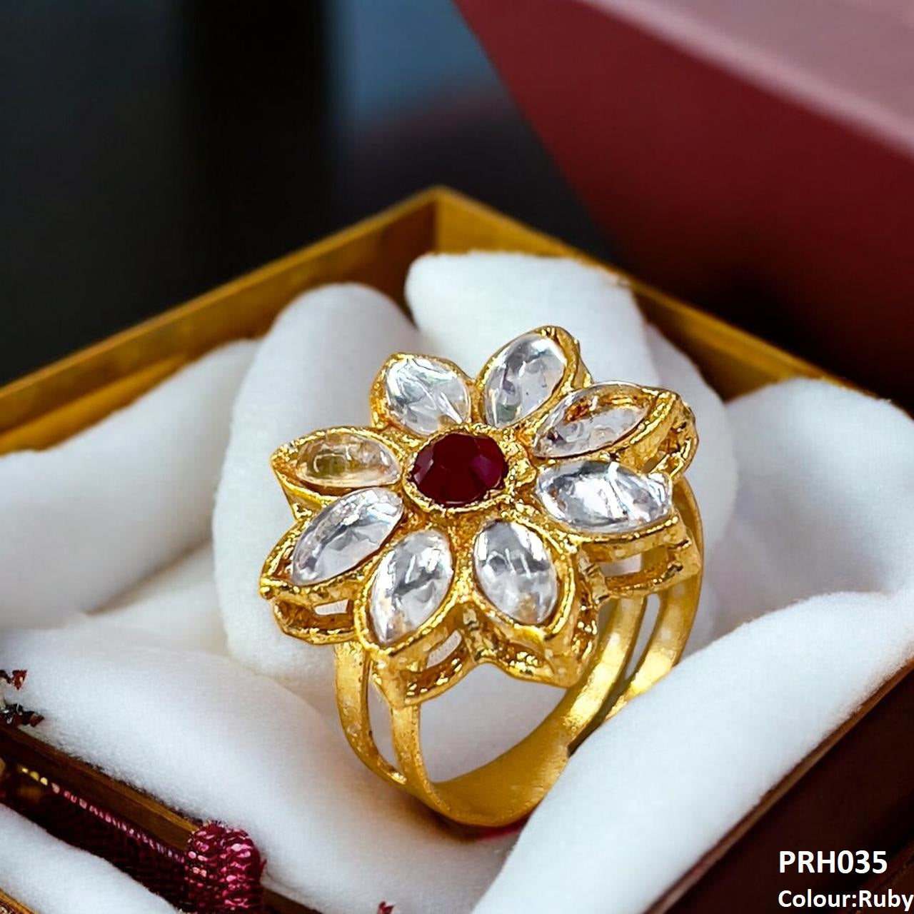 PRH035 FRN Flower Ring Adjustable- PRH