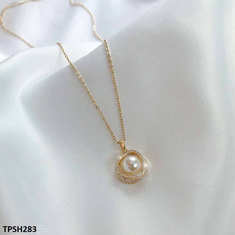 TPSH283 SIQ Pearl/Curb Chain Pendant - CPSH
