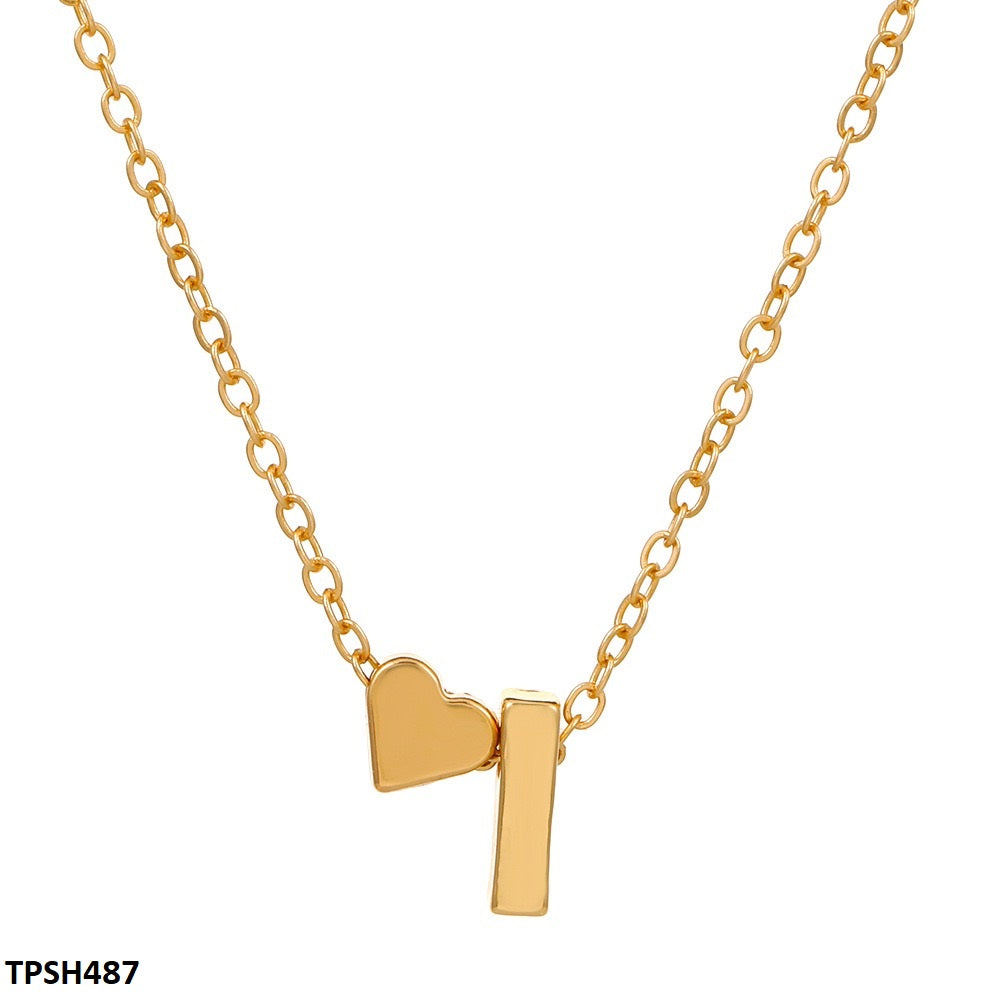 TPSH487 QWN Alphabet Heart Pendent - CPSH