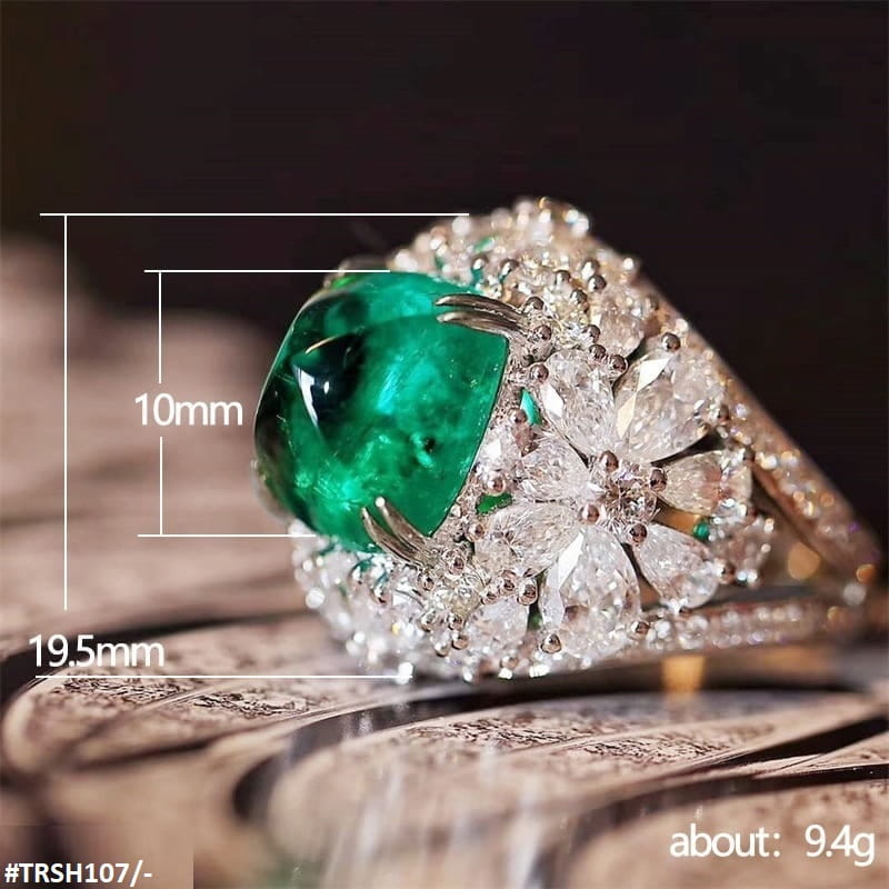 TRSH107 CSH Pear Flower Cushion Ring - TRSH