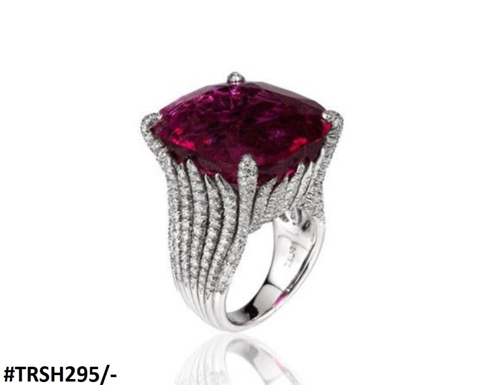TRSH295 KYC Redish Cathedral Ring - TRSH