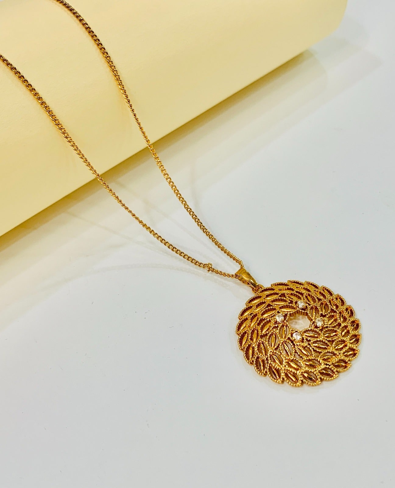 Zircon Pendant-263 (Golden)