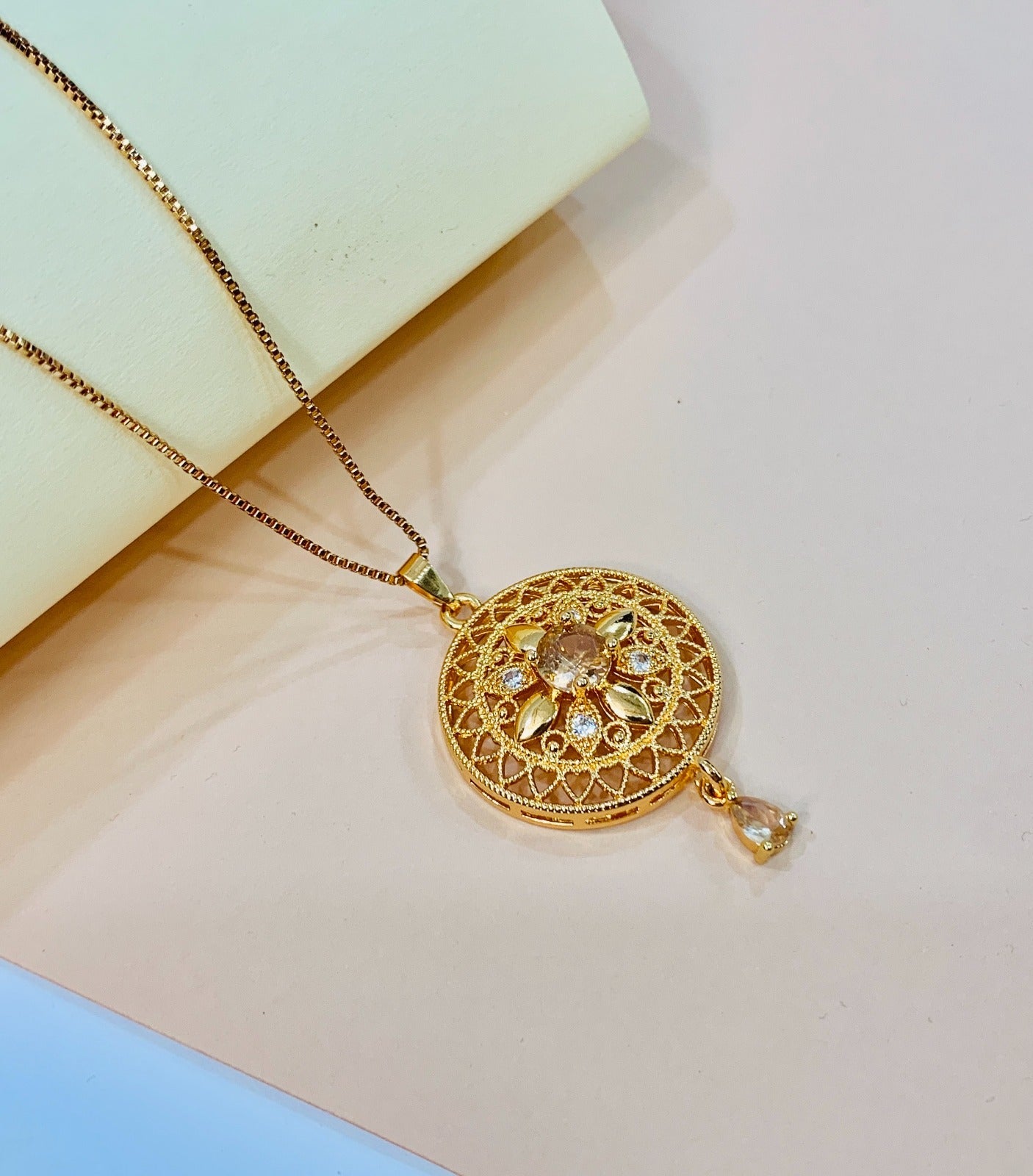 Zircon Pendant-261 (Golden)