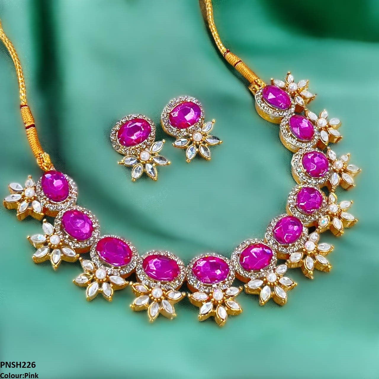 PNSH226 SDQ Beza Necklace Set - PNSH