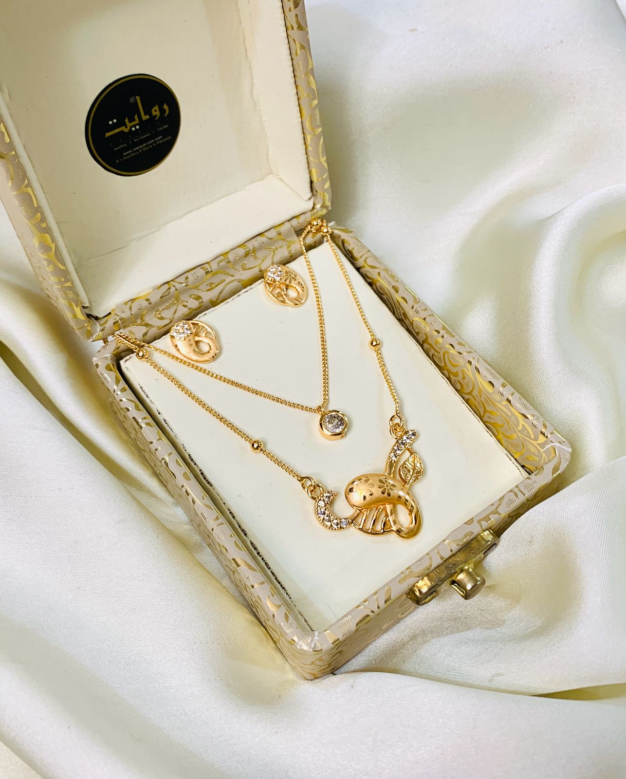 Digital Pendant Set-49 (Golden)