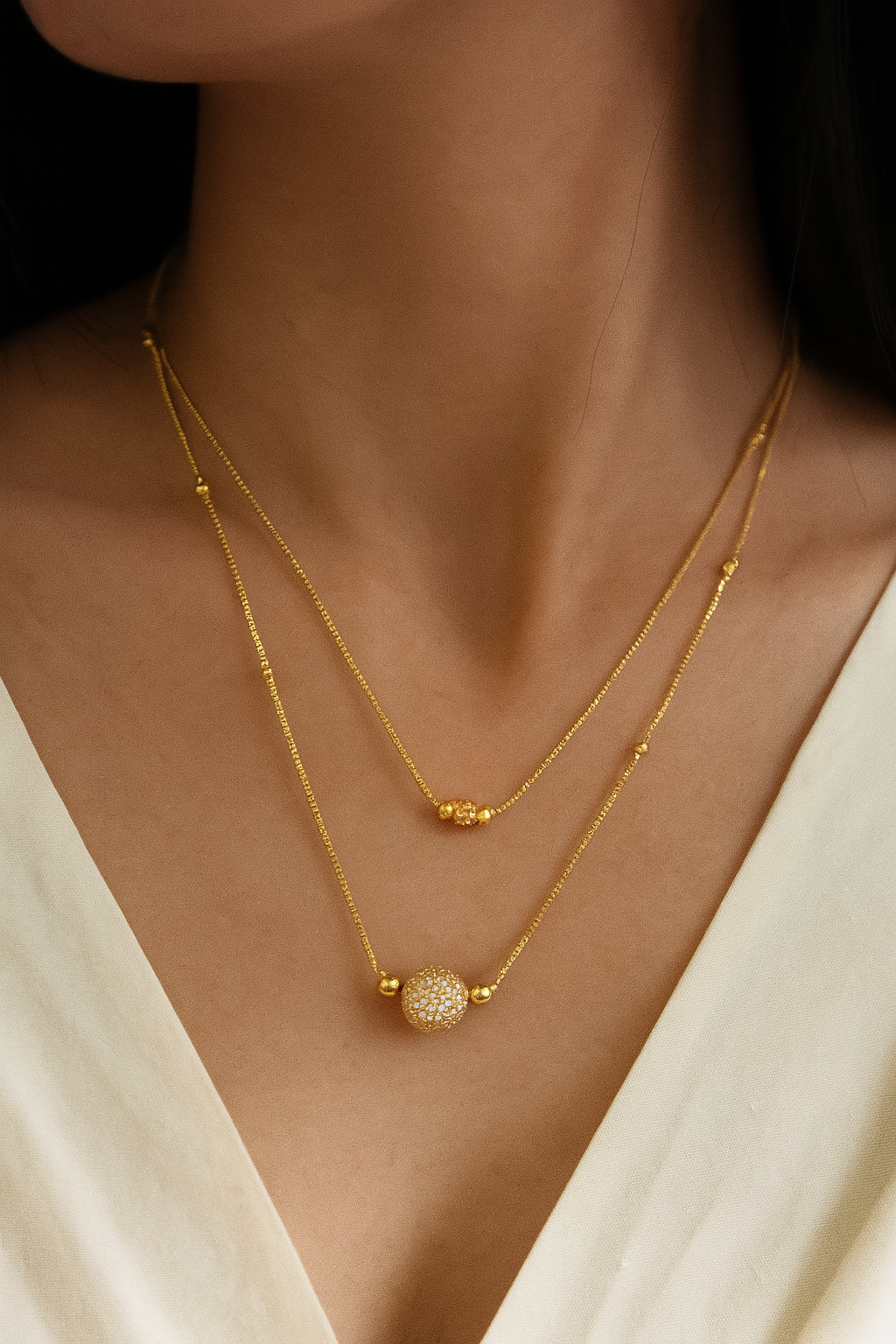 Zircon Pendant-196 (Golden)