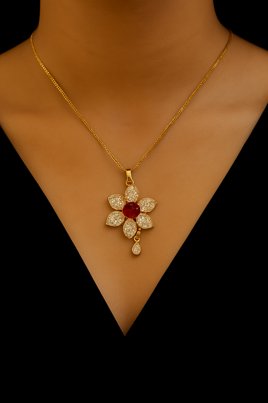 Zircon Pendant-249 (Maroon)