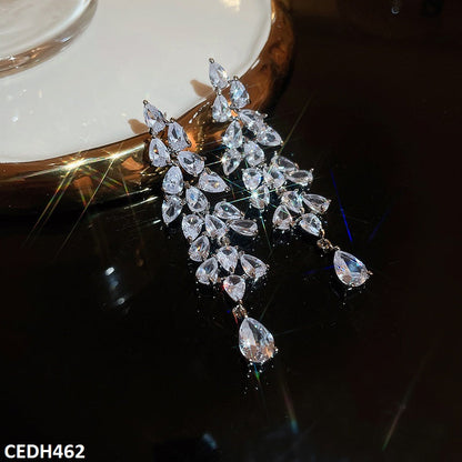CEDH462 SIQ Tear Drop Earrings Pair - CEDH