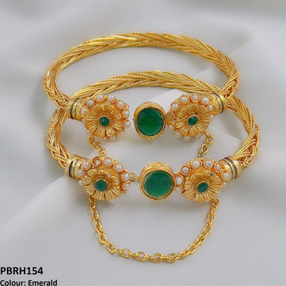 PBRH154 MZM Oval Flower Bracelet Adjustable - PBRH