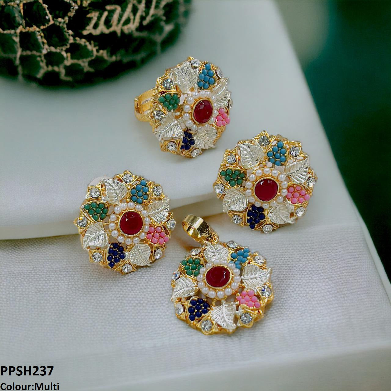 PPSH237 SDQ Flower Pendant Set - PPSH