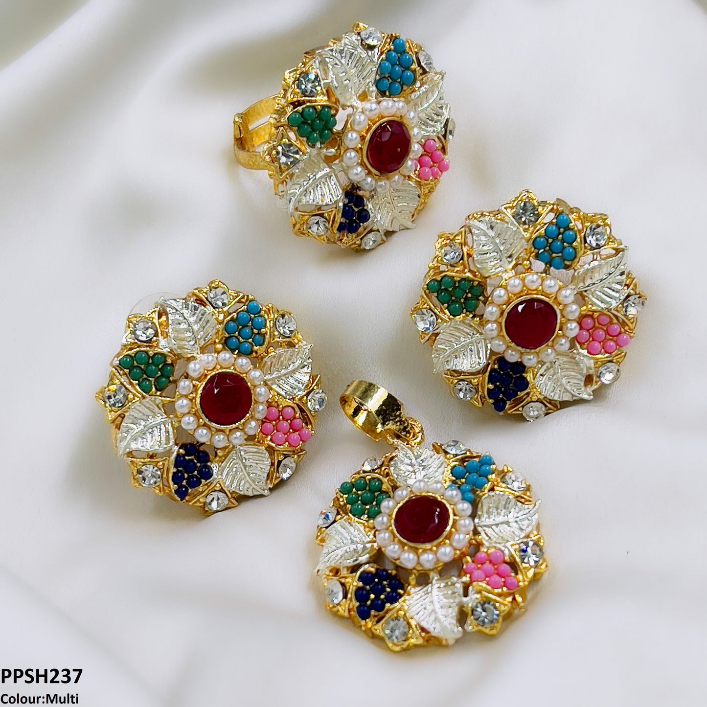 PPSH237 SDQ Flower Pendant Set - PPSH