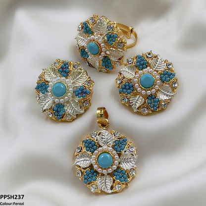 PPSH237 SDQ Flower Pendant Set - PPSH