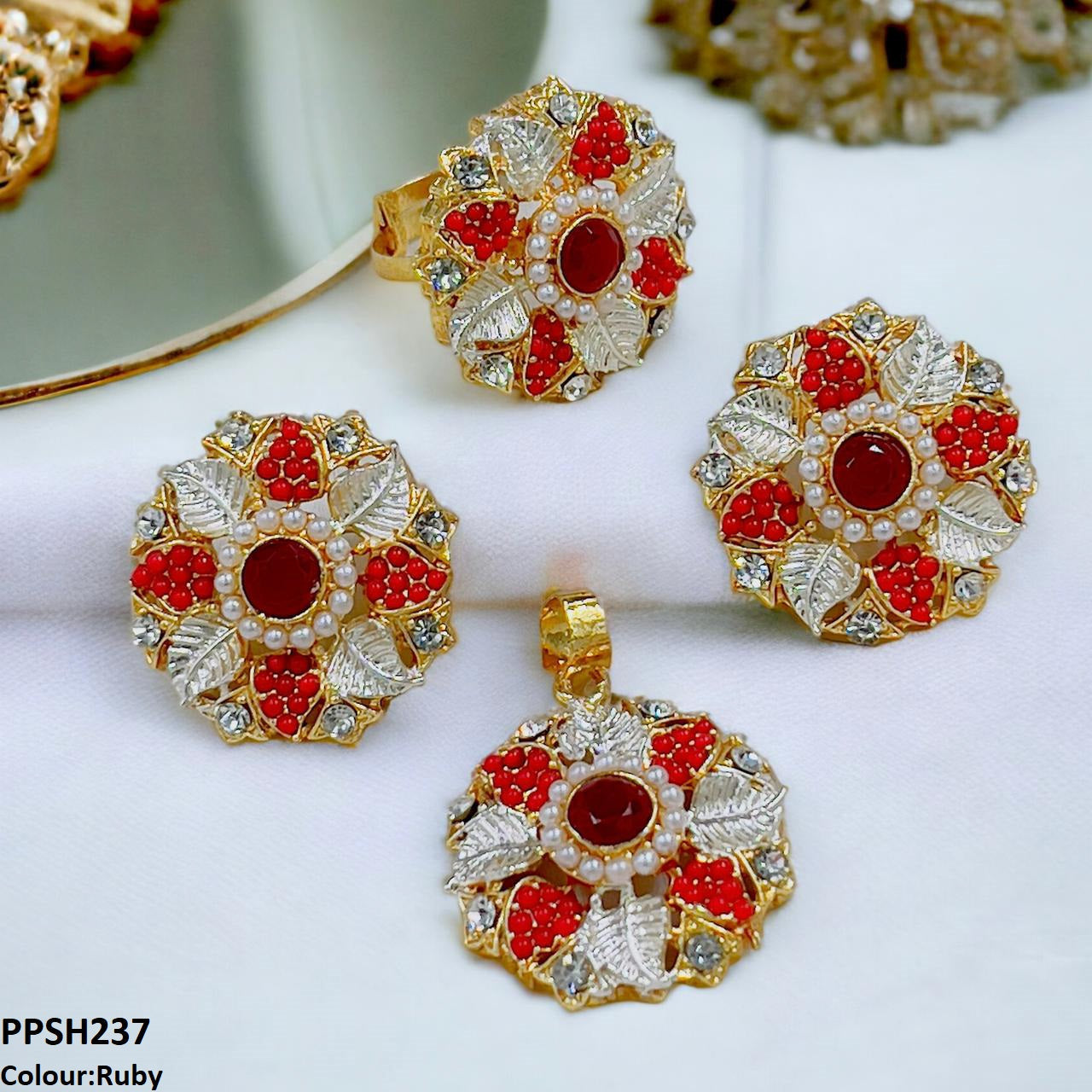 PPSH237 SDQ Flower Pendant Set - PPSH