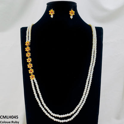 CMLH045 FRN Flower Pearl Mala- CMLH