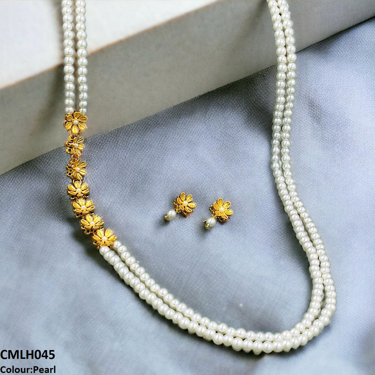 CMLH045 FRN Flower Pearl Mala- CMLH