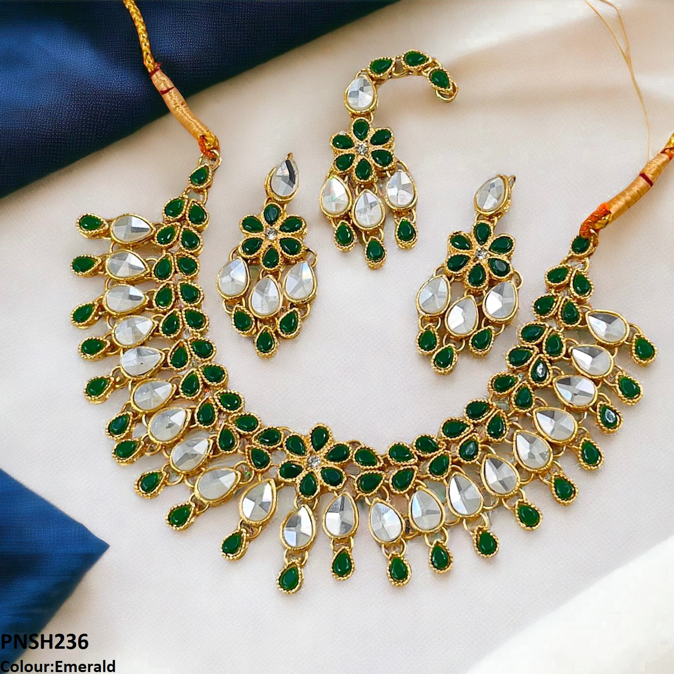 PNSH236 FRN Tear/Flower Necklace Set - PNSH