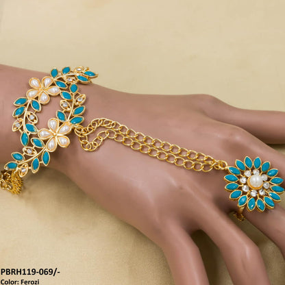 PBRH119 SDQ Pear Leaf Angla Bracelet Adjustable - PBRH