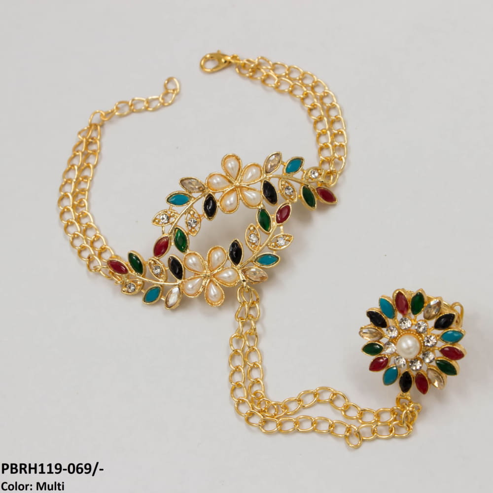 PBRH119 SDQ Pear Leaf Angla Bracelet Adjustable - PBRH