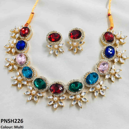 PNSH226 SDQ Beza Necklace Set - PNSH