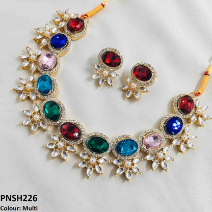 PNSH226 SDQ Beza Necklace Set - PNSH