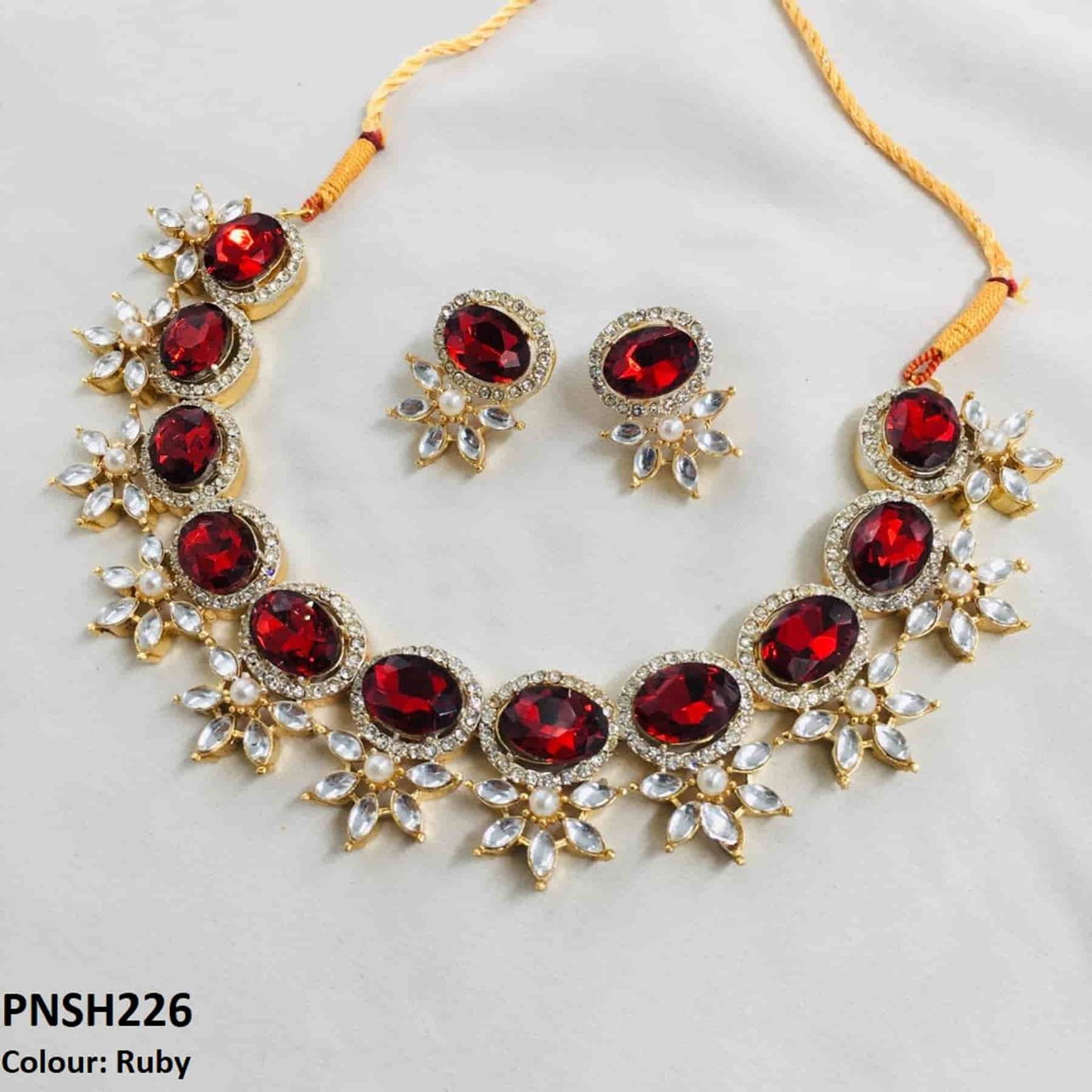 PNSH226 SDQ Beza Necklace Set - PNSH