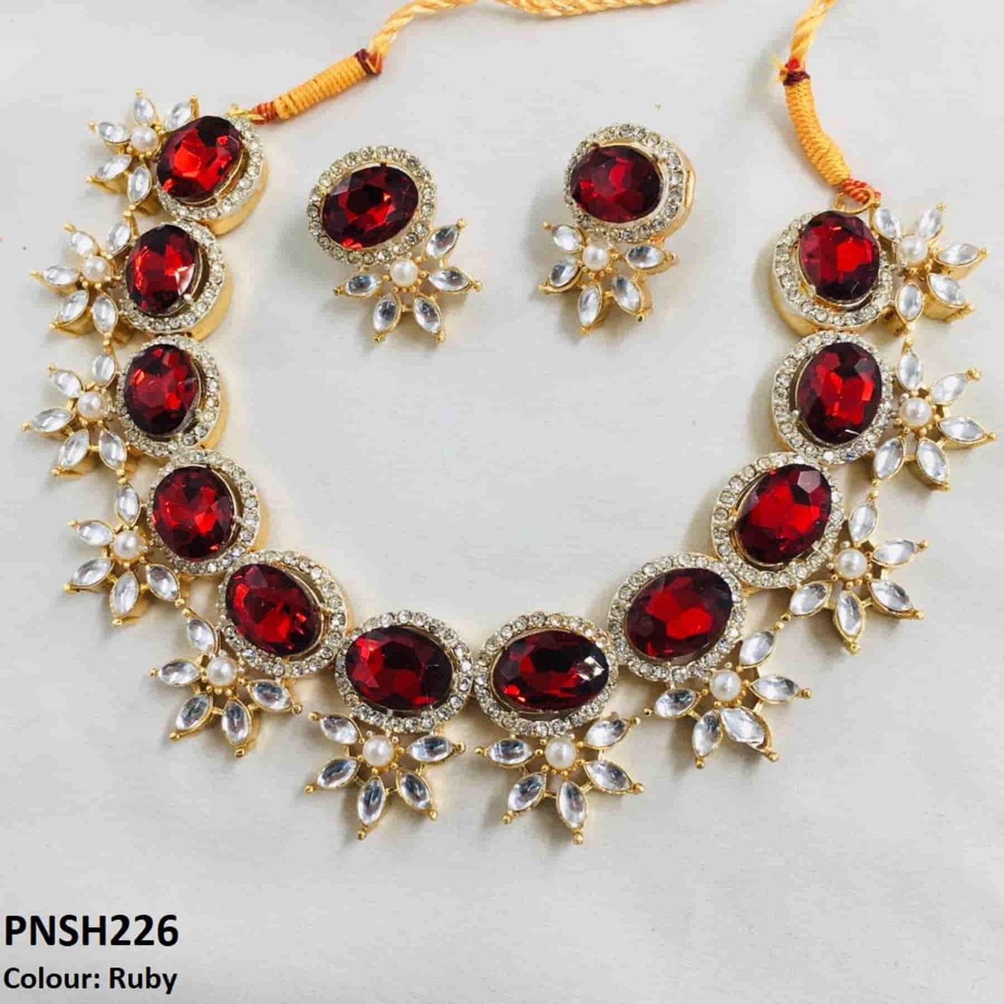 PNSH226 SDQ Beza Necklace Set - PNSH