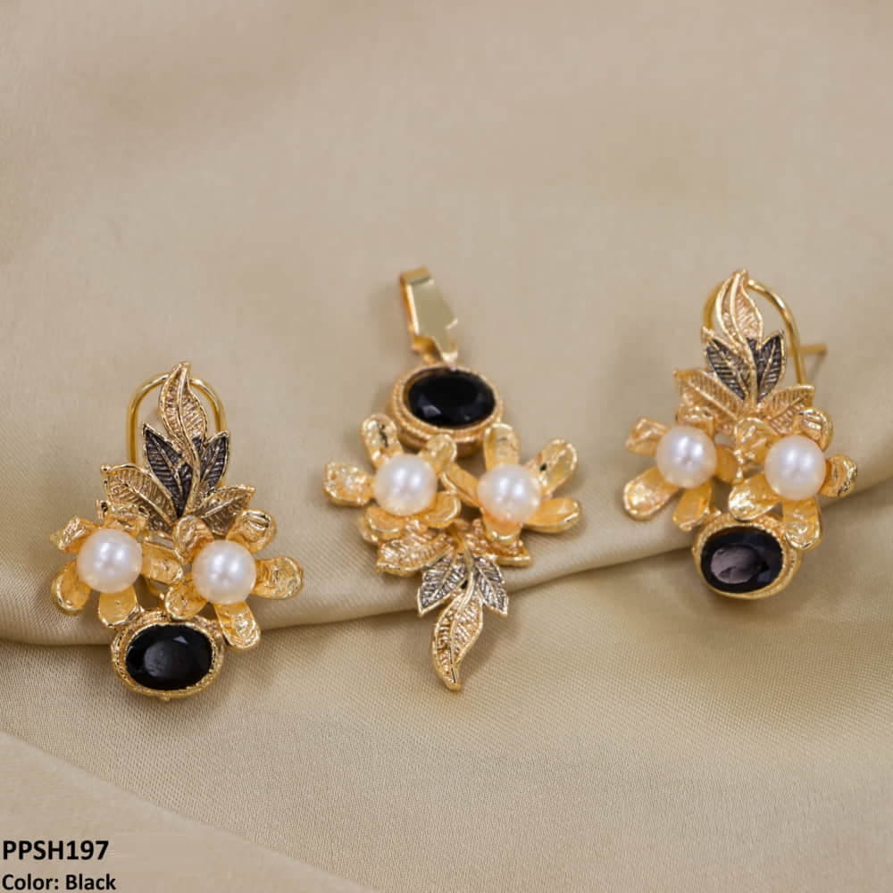 PPSH197 MZM Flower Leaf's Pendant Set - PPSH