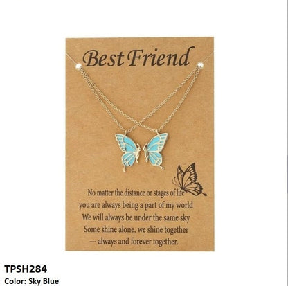 TPSH284 QWN Layer Painted Butterfly Pendant - CPSH