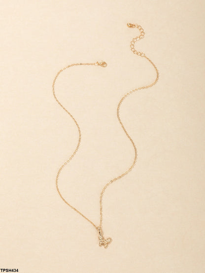 TPSH434 YYE Butterfly Pendent With Chain - CPSH