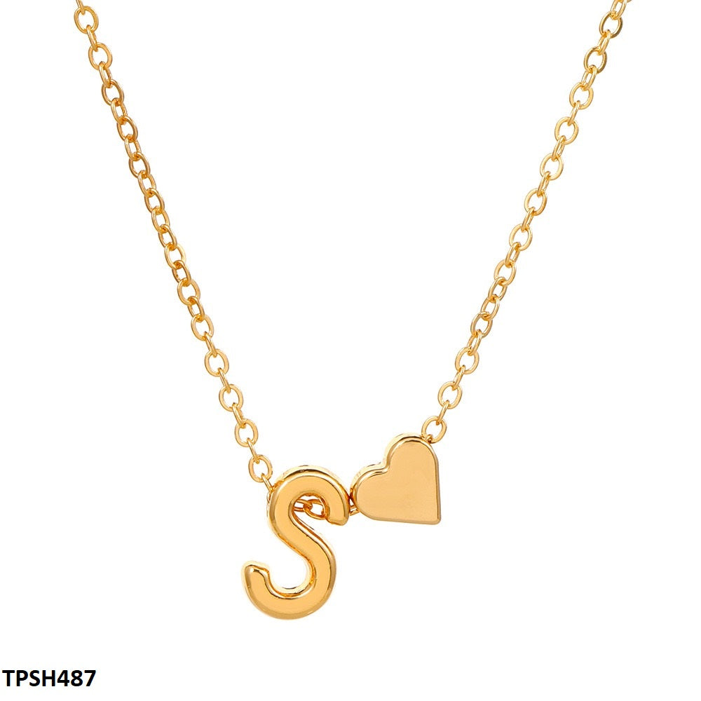TPSH487 QWN Alphabet Heart Pendent - CPSH
