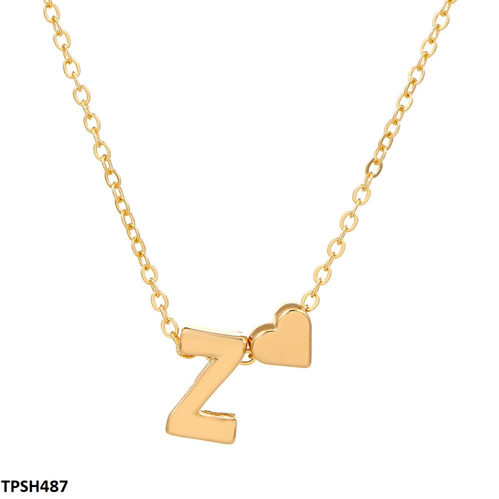 TPSH487 QWN Alphabet Heart Pendent - CPSH