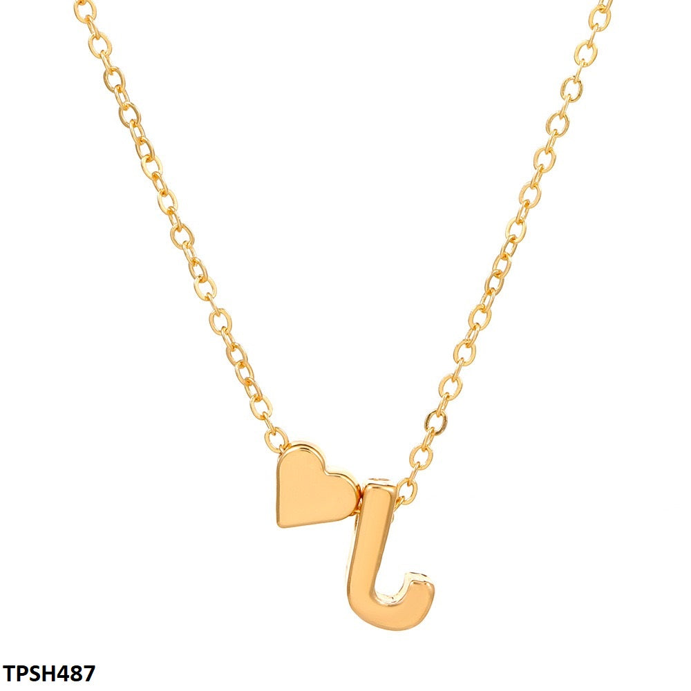 TPSH487 QWN Alphabet Heart Pendent - CPSH