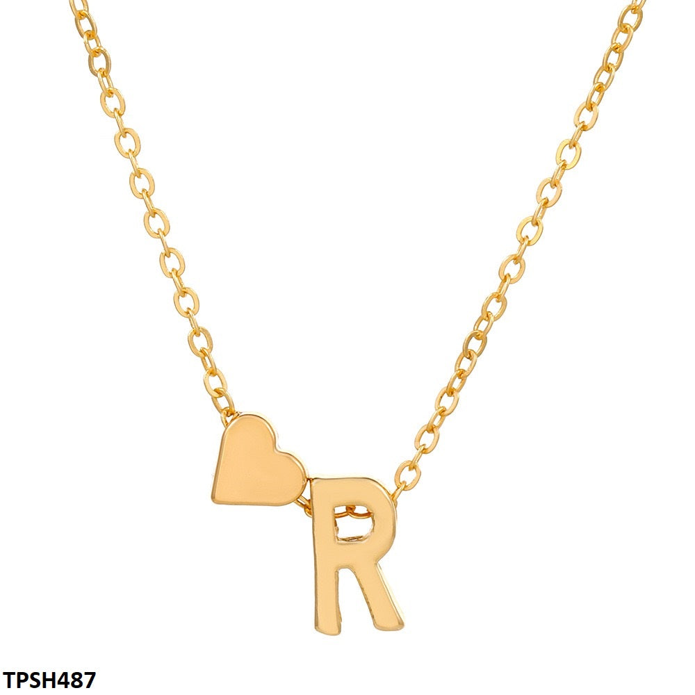 TPSH487 QWN Alphabet Heart Pendent - CPSH