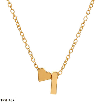 TPSH487 QWN Alphabet Heart Pendent - CPSH
