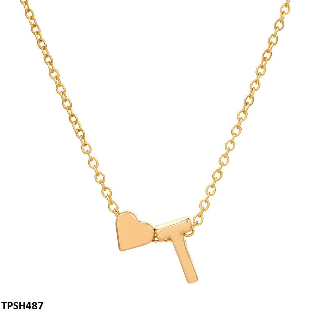 TPSH487 QWN Alphabet Heart Pendent - CPSH