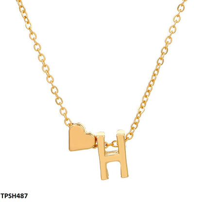 TPSH487 QWN Alphabet Heart Pendent - CPSH