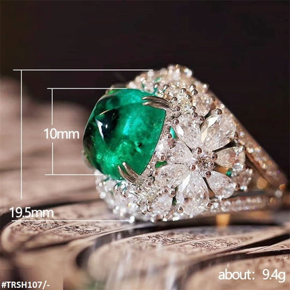 TRSH107 CSH Pear Flower Cushion Ring - TRSH