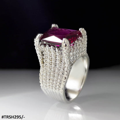 TRSH295 KYC Redish Cathedral Ring - TRSH