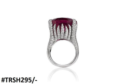 TRSH295 KYC Redish Cathedral Ring - TRSH
