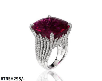 TRSH295 KYC Redish Cathedral Ring - TRSH