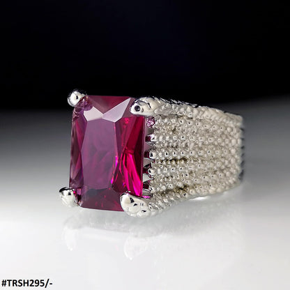 TRSH295 KYC Redish Cathedral Ring - TRSH