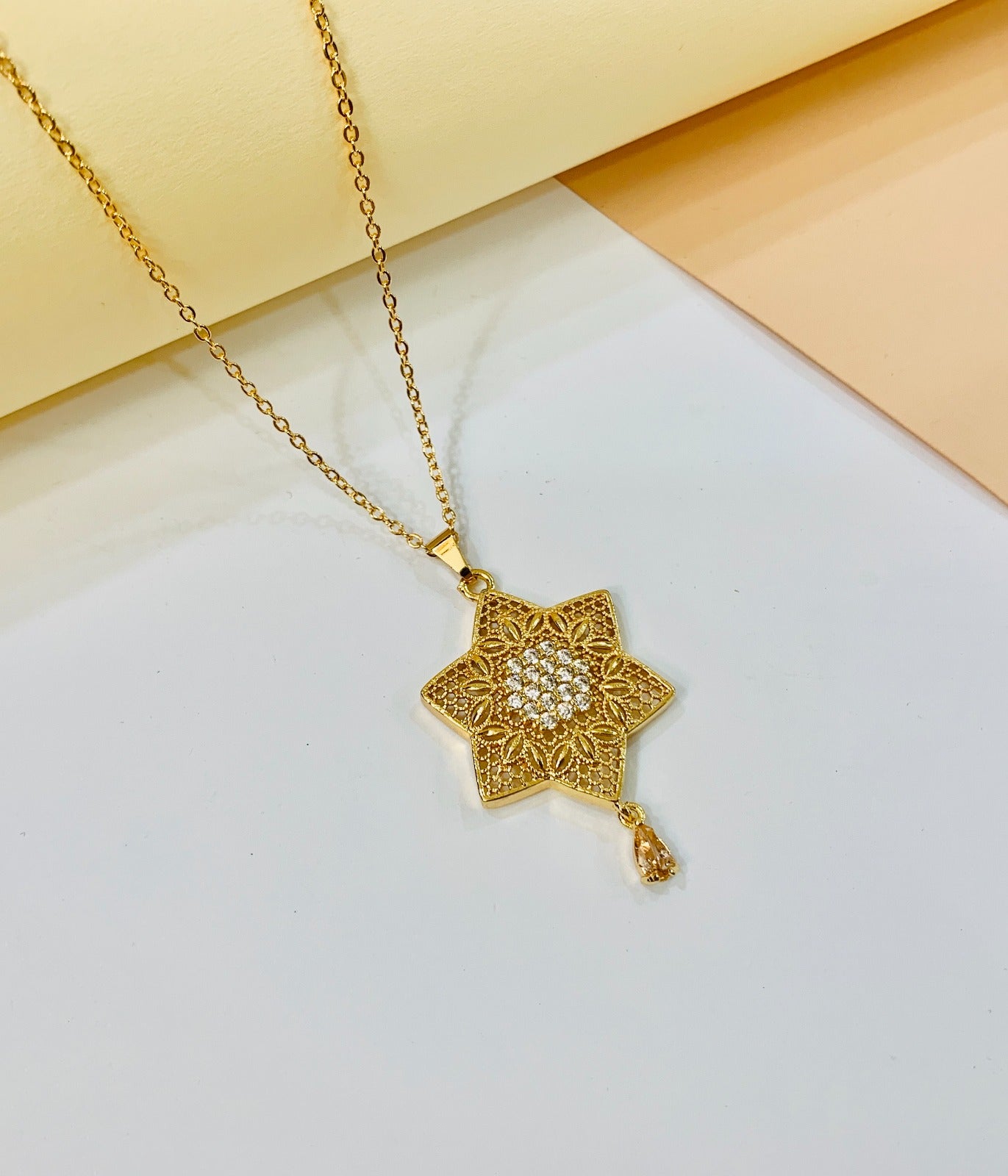 Zircon Pendant-225 (Golden)