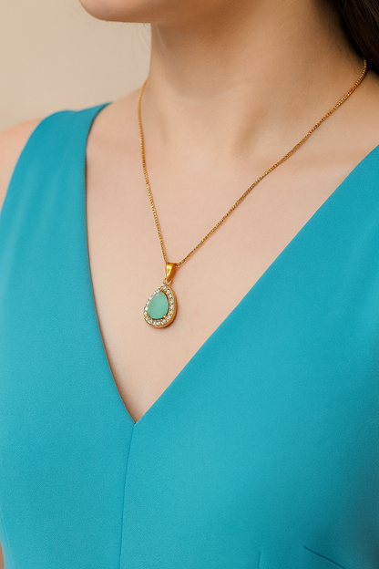 Zircon Pendant-210 (Mint Green)