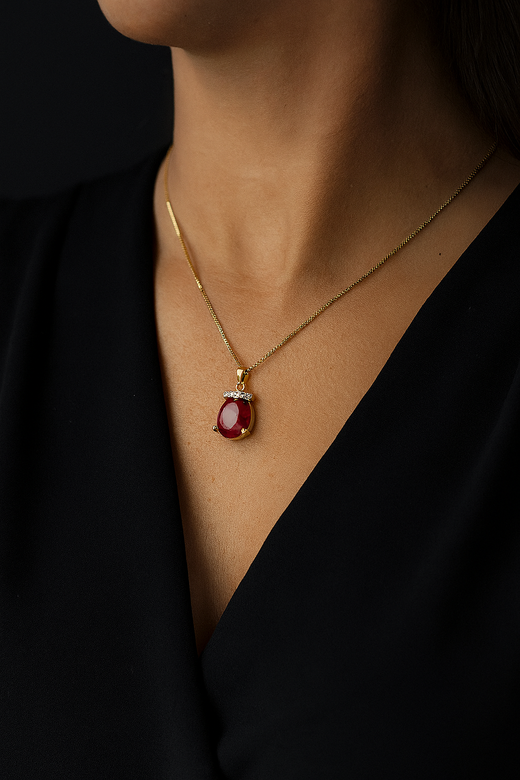 Zircon Pendant-211 (Maroon)